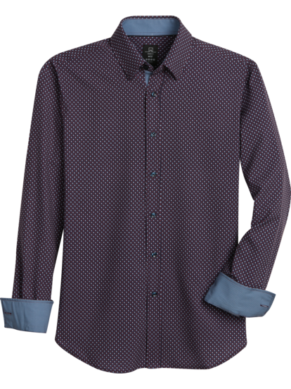 Michael Strahan Modern Fit 4 way Stretch Liberty Pyramid Print Casual Shirt Men s Moores Clothing