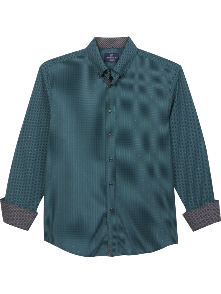 Buy Colorplus Men Green Classic Fit Checks Cotton Half Sleeve Shirts, Colorplus Shirt online