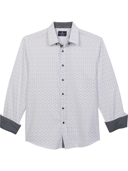 White dress shirt with roses 2025