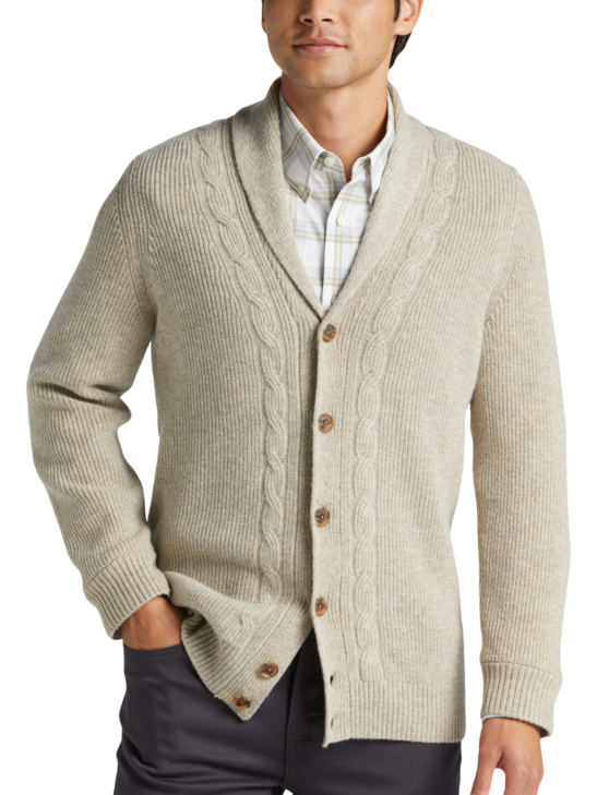 Joseph Abboud Modern Fit Cable Knit Cardigan | Men's | Moores Clothing