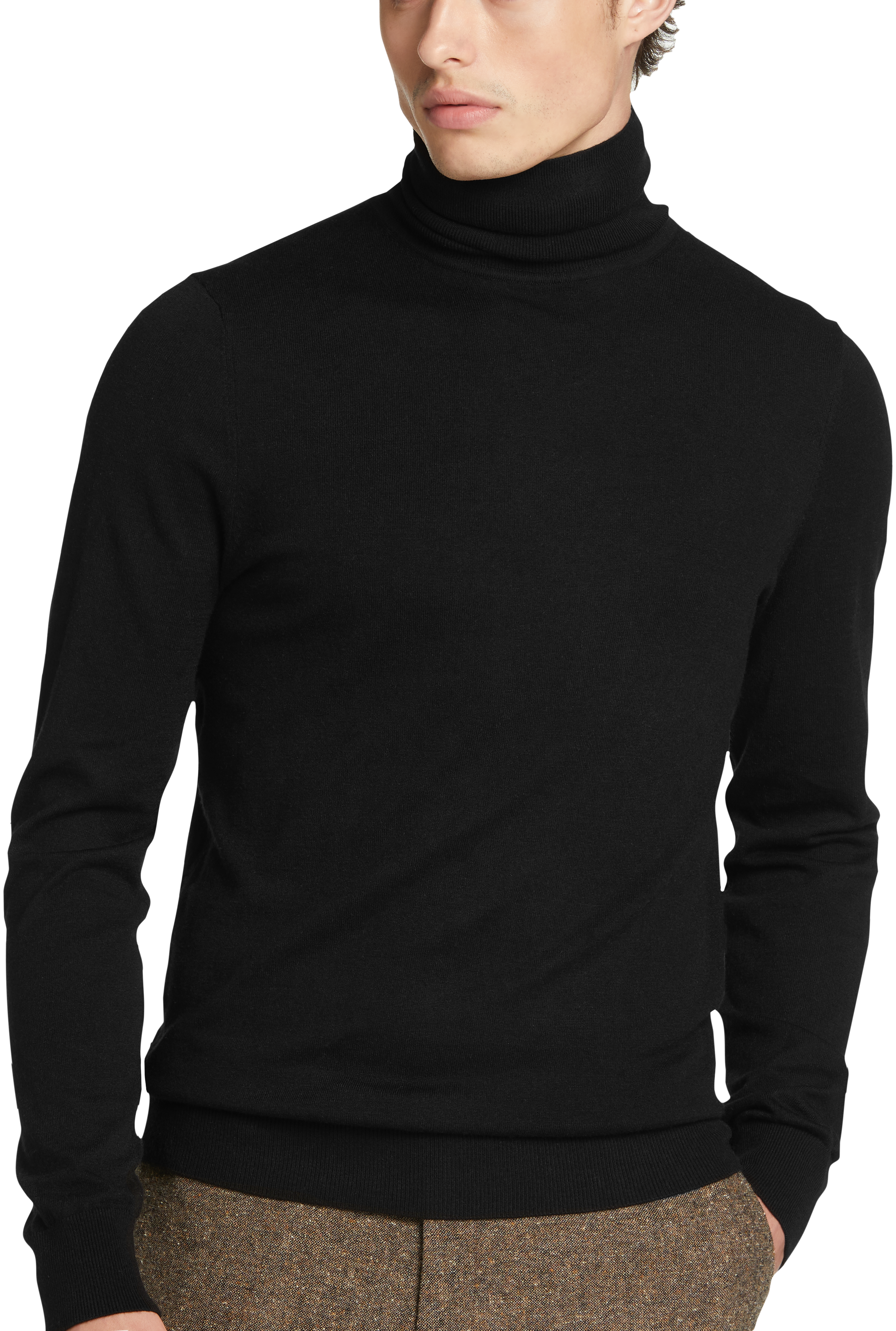 Men Slim Fit Turtleneck Sweater Casual Knitted Pullover Autumn Winter  Sweaters