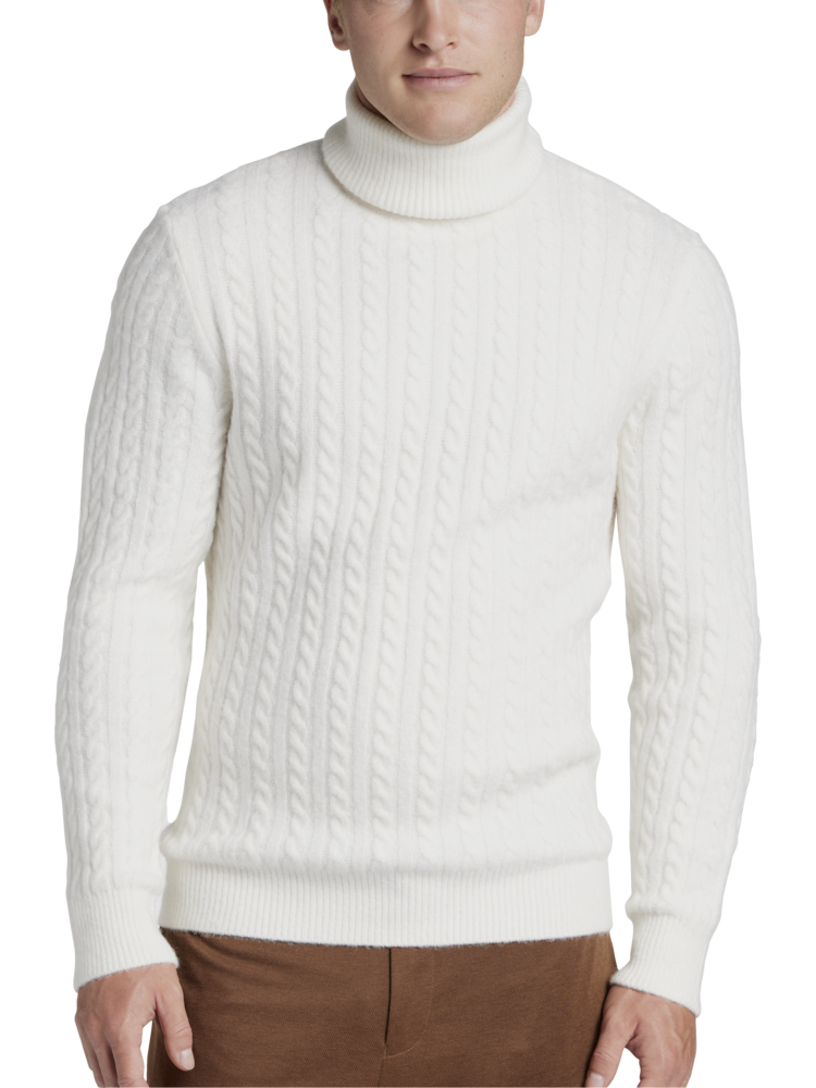 Mens Lambswool Turtle Neck Sweater