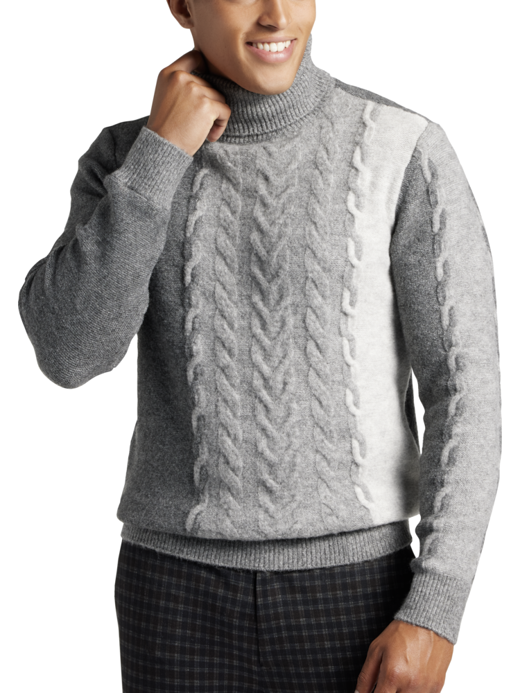 Grey Turtleneck for Men, Sweaters