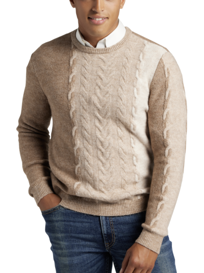 Buy Cream Cable Knit Cardigan With Wool 20, Cardigans