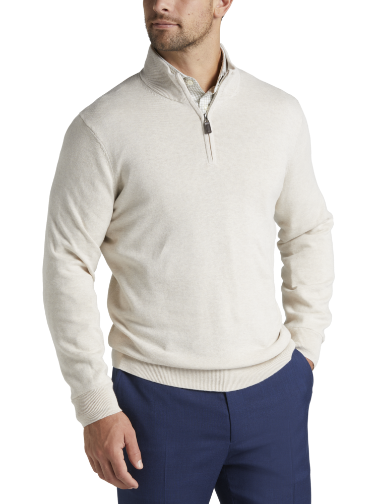 Tan quarter zip sweater best sale