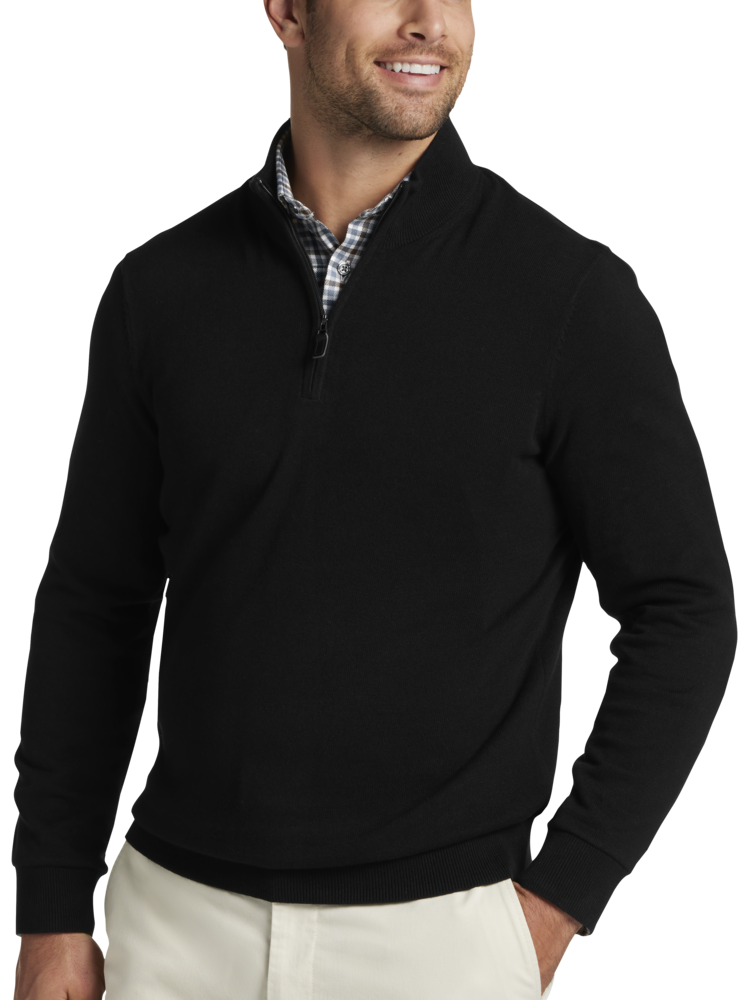 QUARTER-ZIP SWEATSHIRT - Black