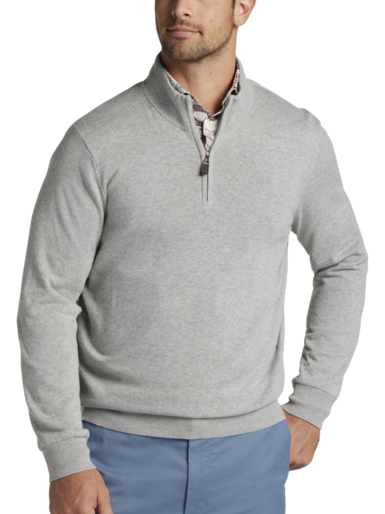 Joseph Abboud Modern Fit 1/4-zip Pima Cotton Sweater | Men's Sweaters ...