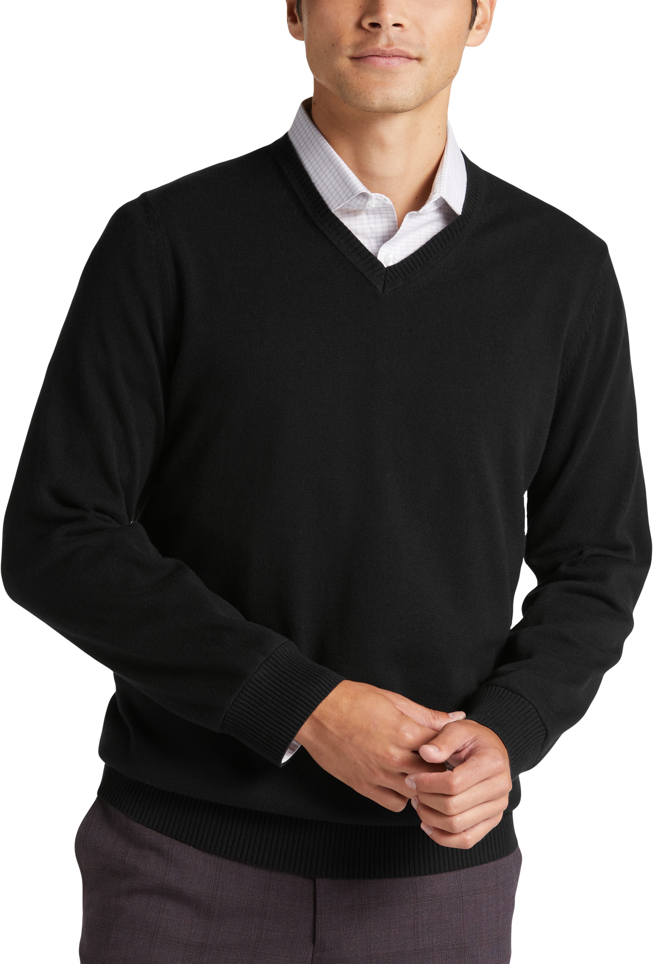Joseph Abboud Chandail Col En V En Coton Pima Coupe Moderne