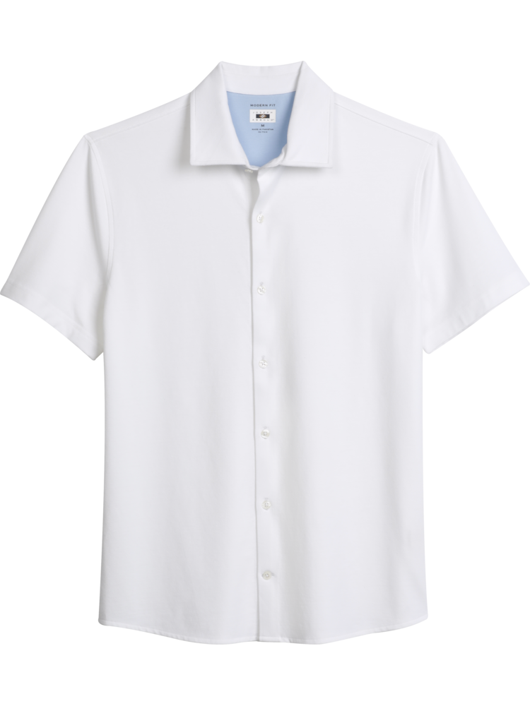 White cotton short sleeve shirt mens cheap
