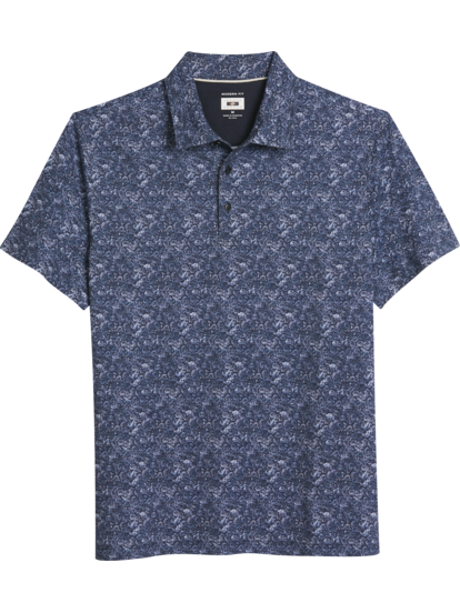 Men s Joseph Abboud Modern Fit Knit Polo Shirt at Moores Blue Navy Size Small Shirts