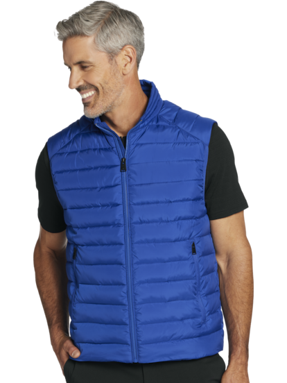 Blue puffer vest deals