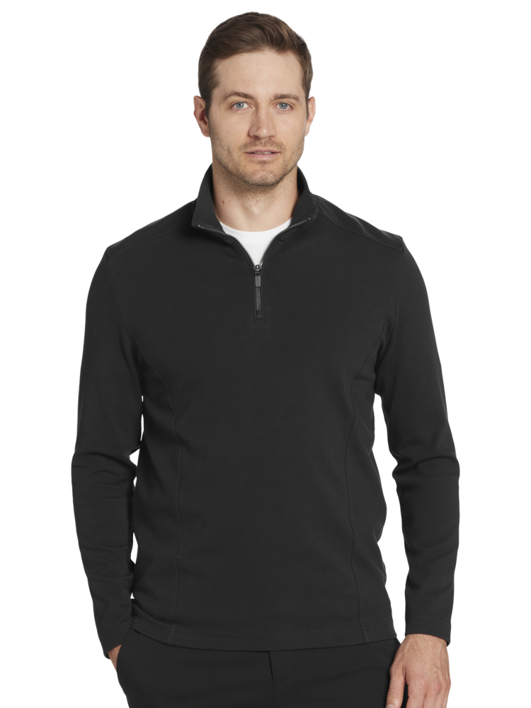 Men's black quarter zip sweater hot sale
