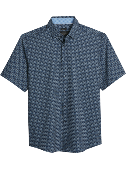 Pronto Uomo Modern Fit Moroccan Tile Short Sleeve Sport Shirt Men s Shirts Moores Clothing