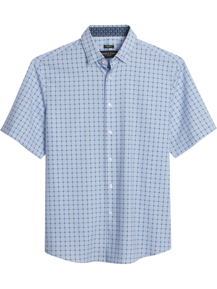 Large windowpane hot sale dress shirt