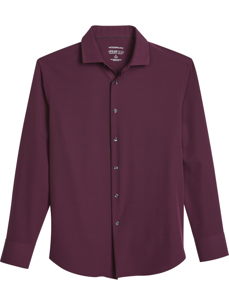 Burgundy dress shirt best sale