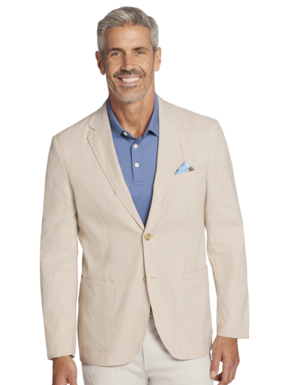 Linen blend jacket store