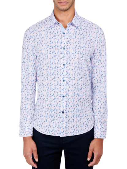 Con.struct Slim Fit Geometric Casual Shirt Men s Shirts Moores Clothing