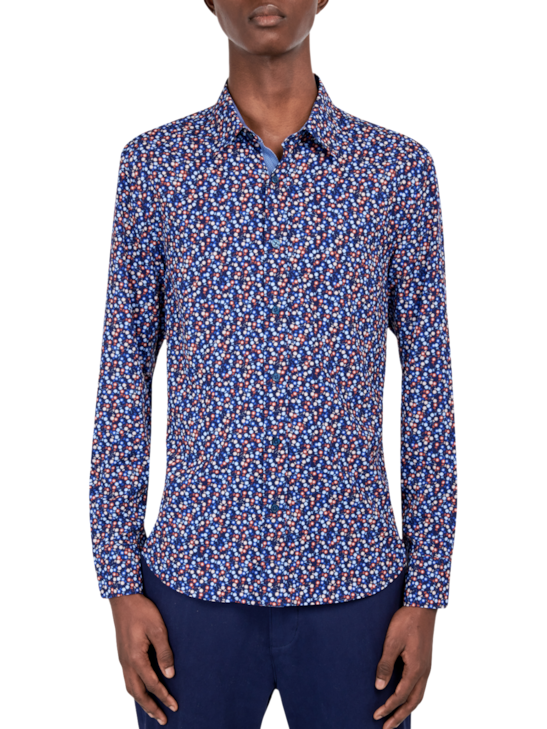 Con.struct Slim Fit Floral Casual Shirt | Men's Shirts | Moores Clothing