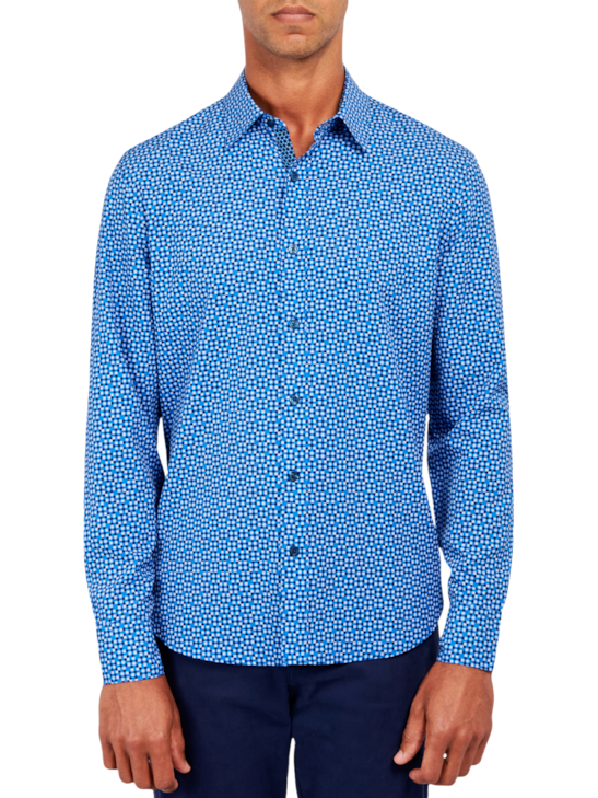 Con.struct Slim Fit Dot Casual Shirt | Men's Shirts | Moores Clothing