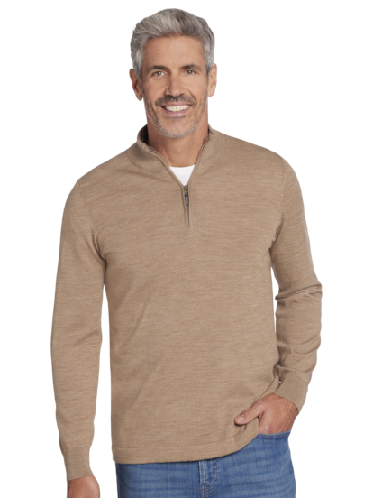 Joseph Abboud Modern Fit Merino Wool 1 4 Zip Sweater Men s Sweaters Moores Clothing