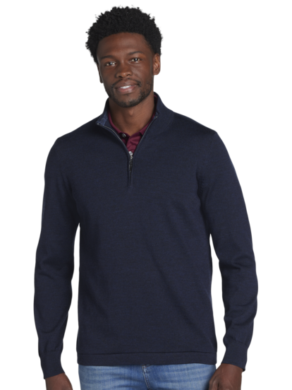Merino wool zip sweater online