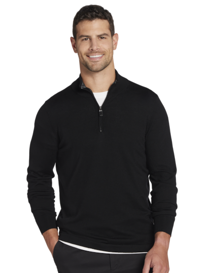 Joseph Abboud Modern Fit Merino Wool 1 4 Zip Sweater Men s Sweaters Moores Clothing