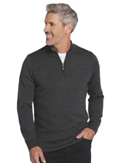 Joseph Abboud Modern Fit Merino Wool 1 4 Zip Sweater