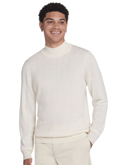 Ivory mock neck sweater shop