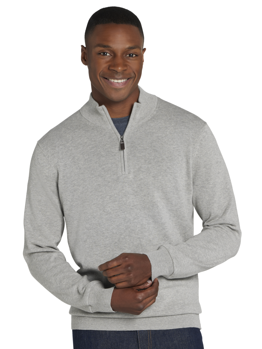 Joseph Abboud Modern Fit 1/4zip Pima Cotton Sweater Men's Sweaters
