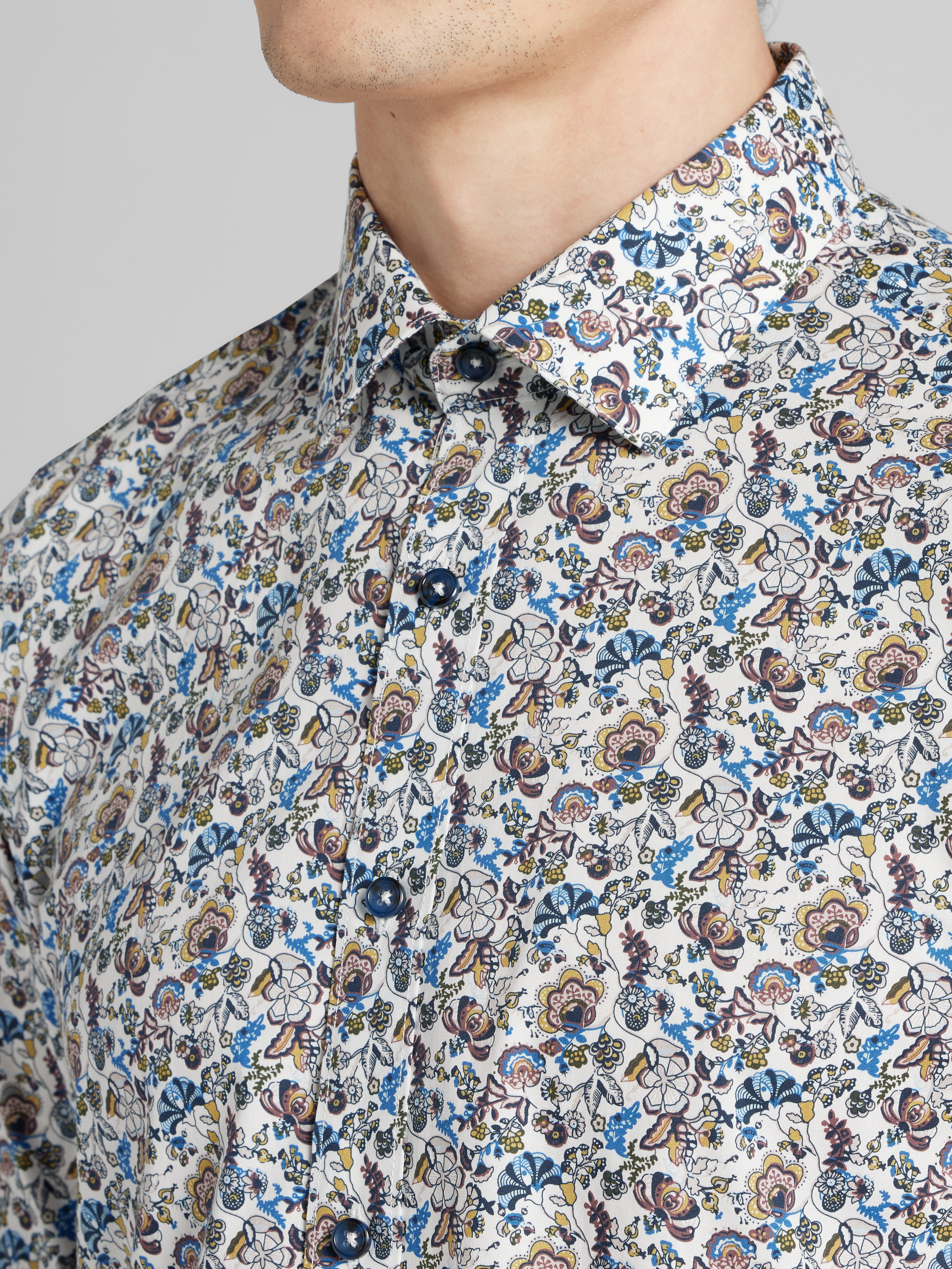 Paisley Gray Slim Fit Button Up Shirt Men's Moores Clothing