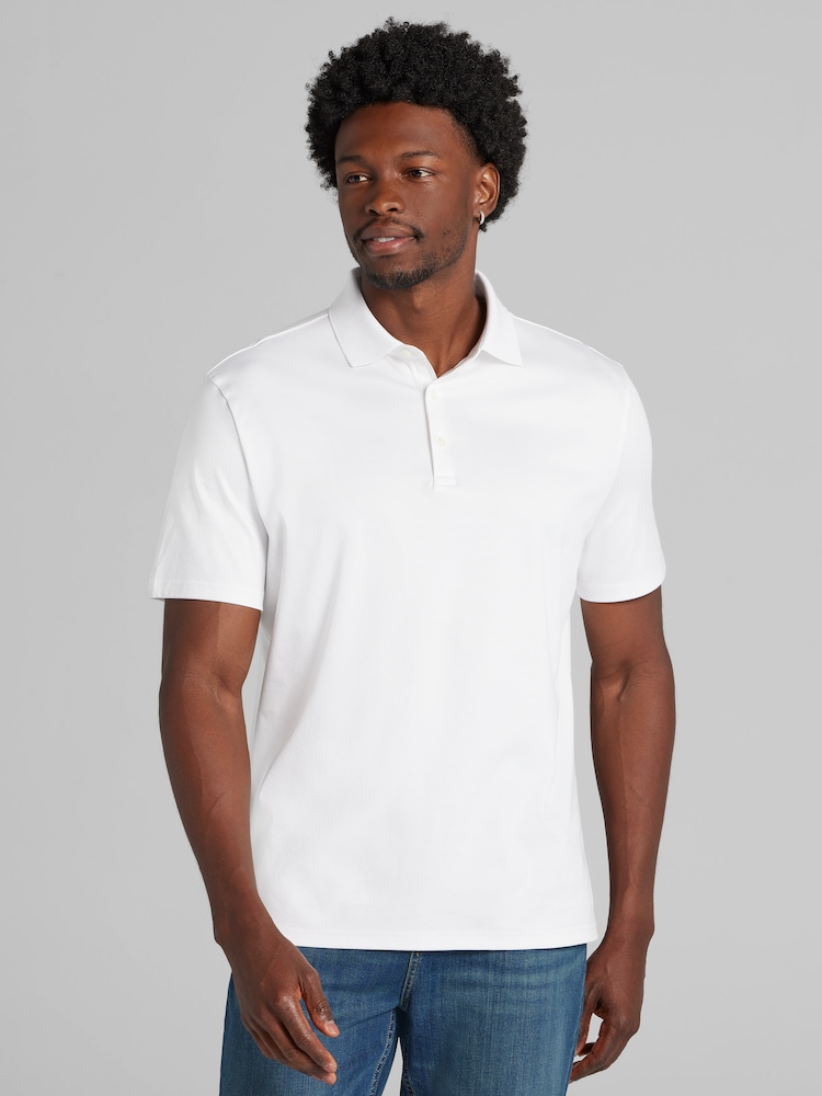 White Polo Shirts for Men | Shirts | Moores Clothing