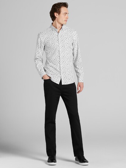 Chemise Habillée Kenneth Cole Reaction XL Coupe Slim | En Bleu à Rayures, 100% Coton, Manches Longues