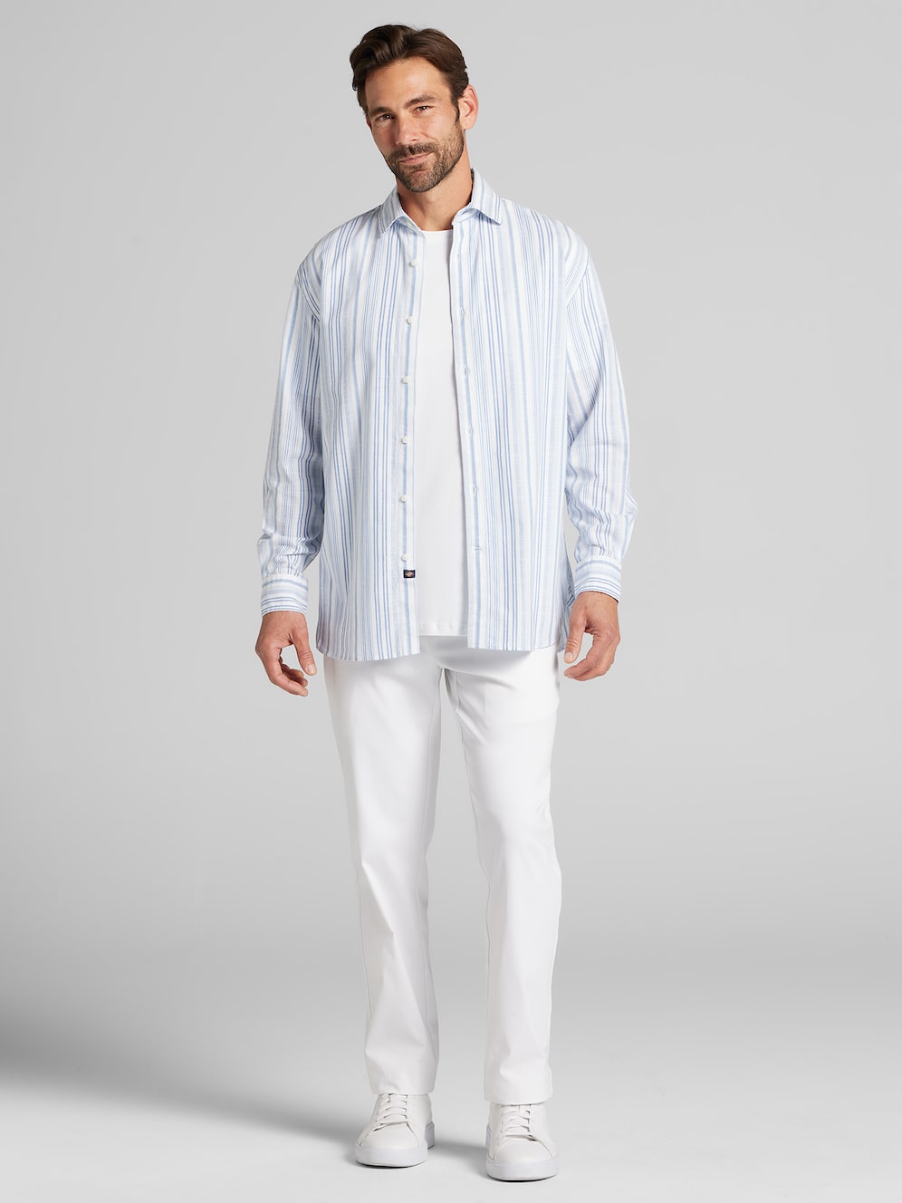 Joseph Abboud Classic Fit Variegated Stripe Button Up Shirt | Men's ...