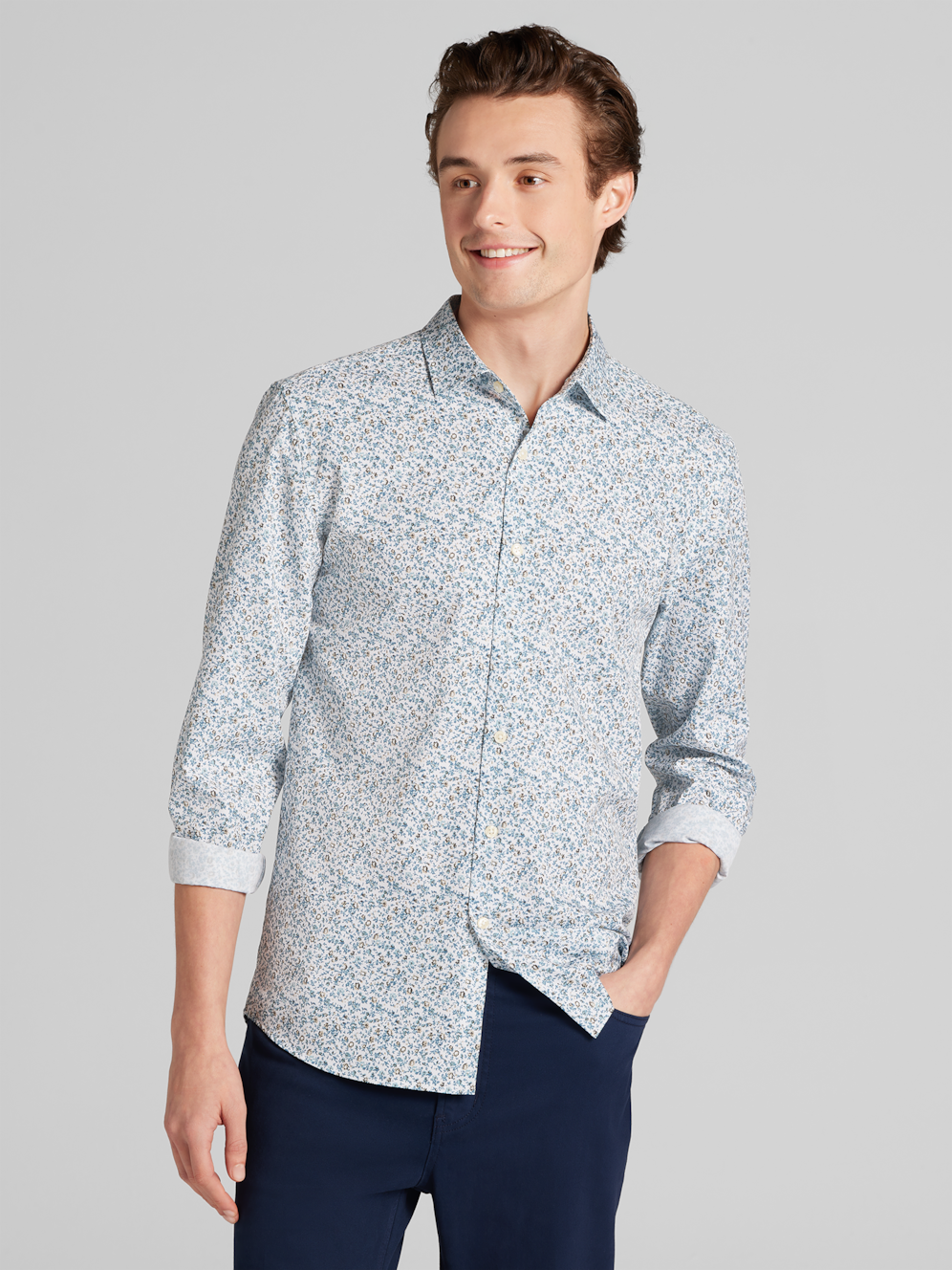 Awearness Kenneth Cole 4-way Stretch Button Up Shirt | Men's Shirts ...