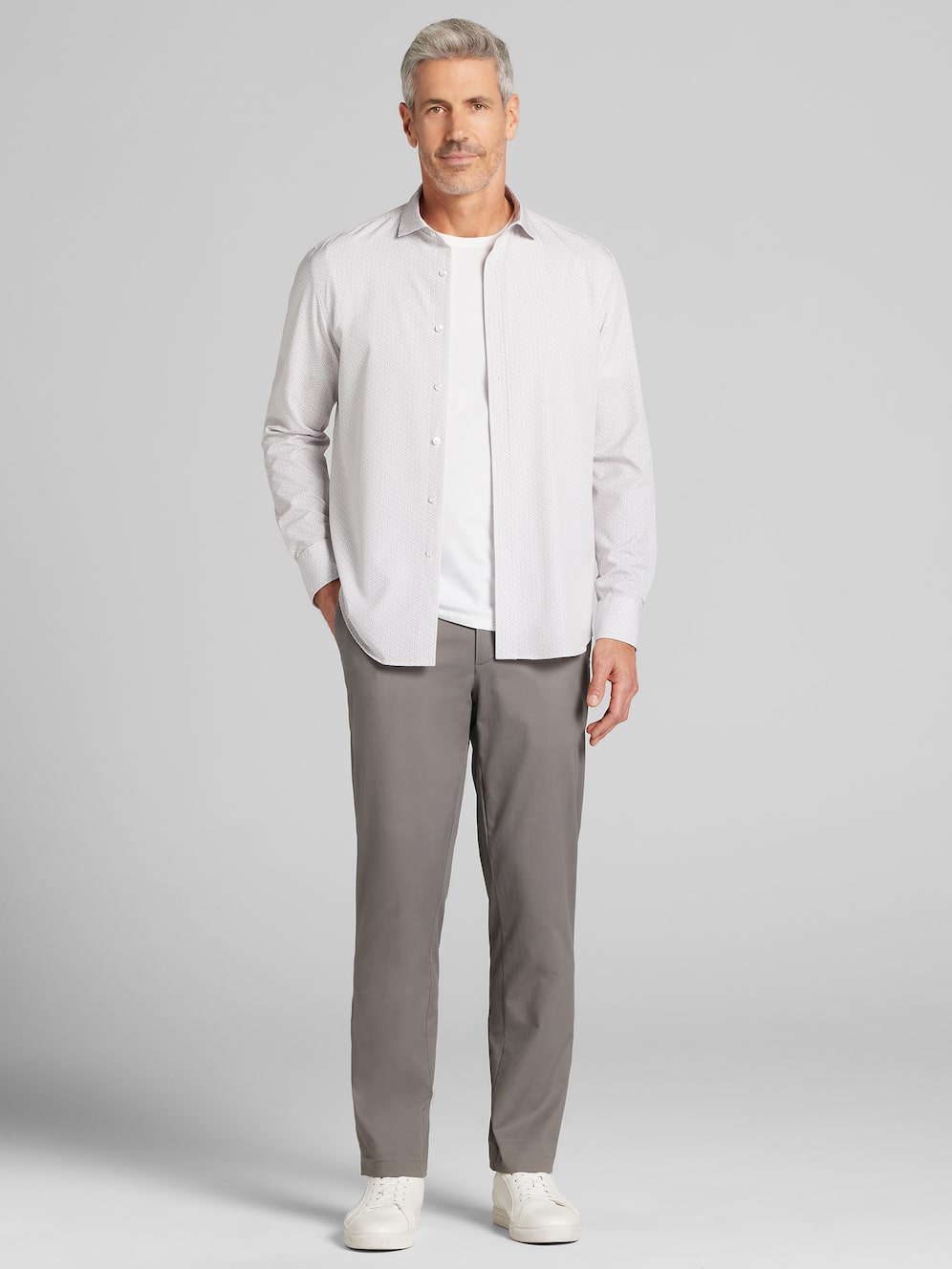Awearness Kenneth Cole Modern Fit 4-way Stretch Button Up Shirt | Men's ...