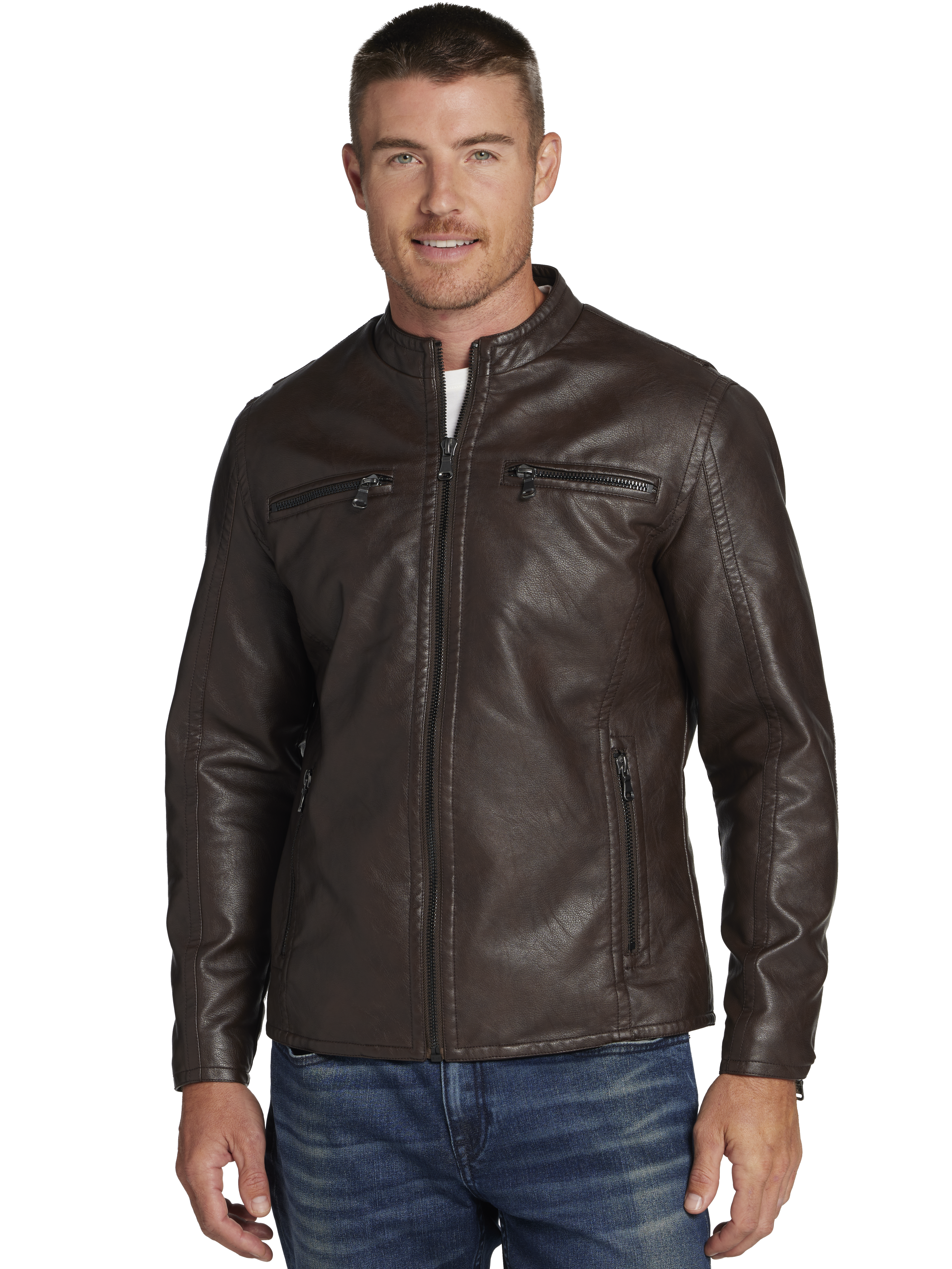 Awearness Kenneth Cole Faux Leather Moto Jacket | Men's | Moores