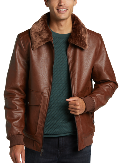 Leather outlet fur collar