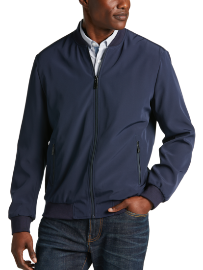Navy blue fall jacket top