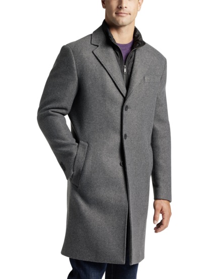 Mens topcoat slim clearance fit