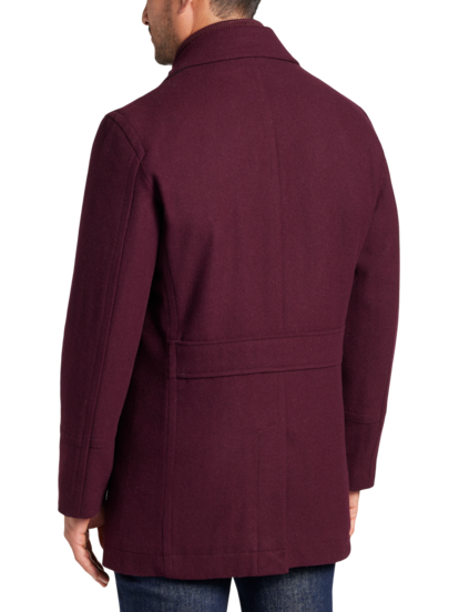 Joseph abboud navy herringbone modern fit peacoat outlet
