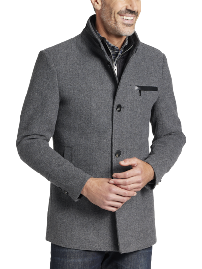 Joseph abboud camel cashmere blend modern fit topcoat top