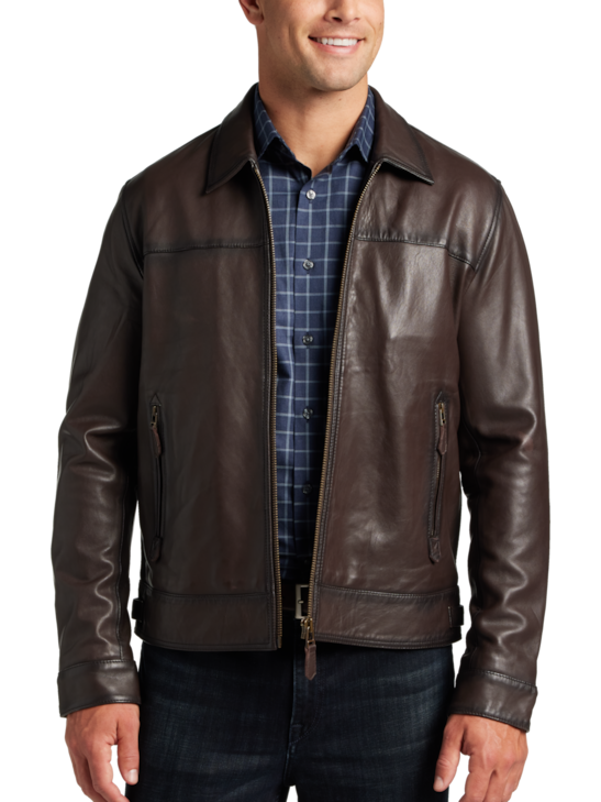 Sly & Co Classic Fit Quantum Leather Jacket | Men's | Moores Clothing