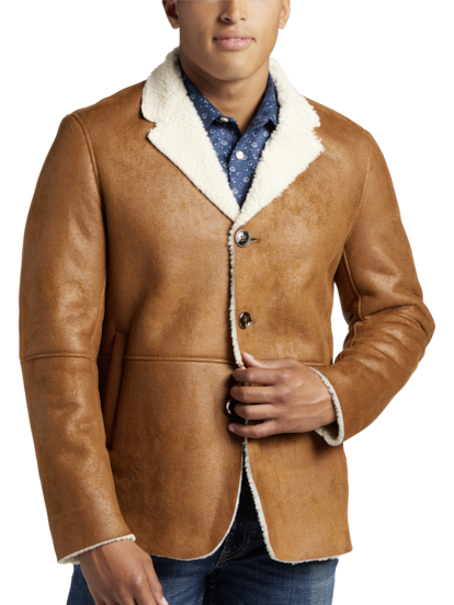 Shearling blazer discount