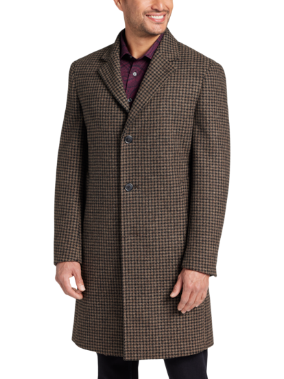 Mens houndstooth clearance topcoat