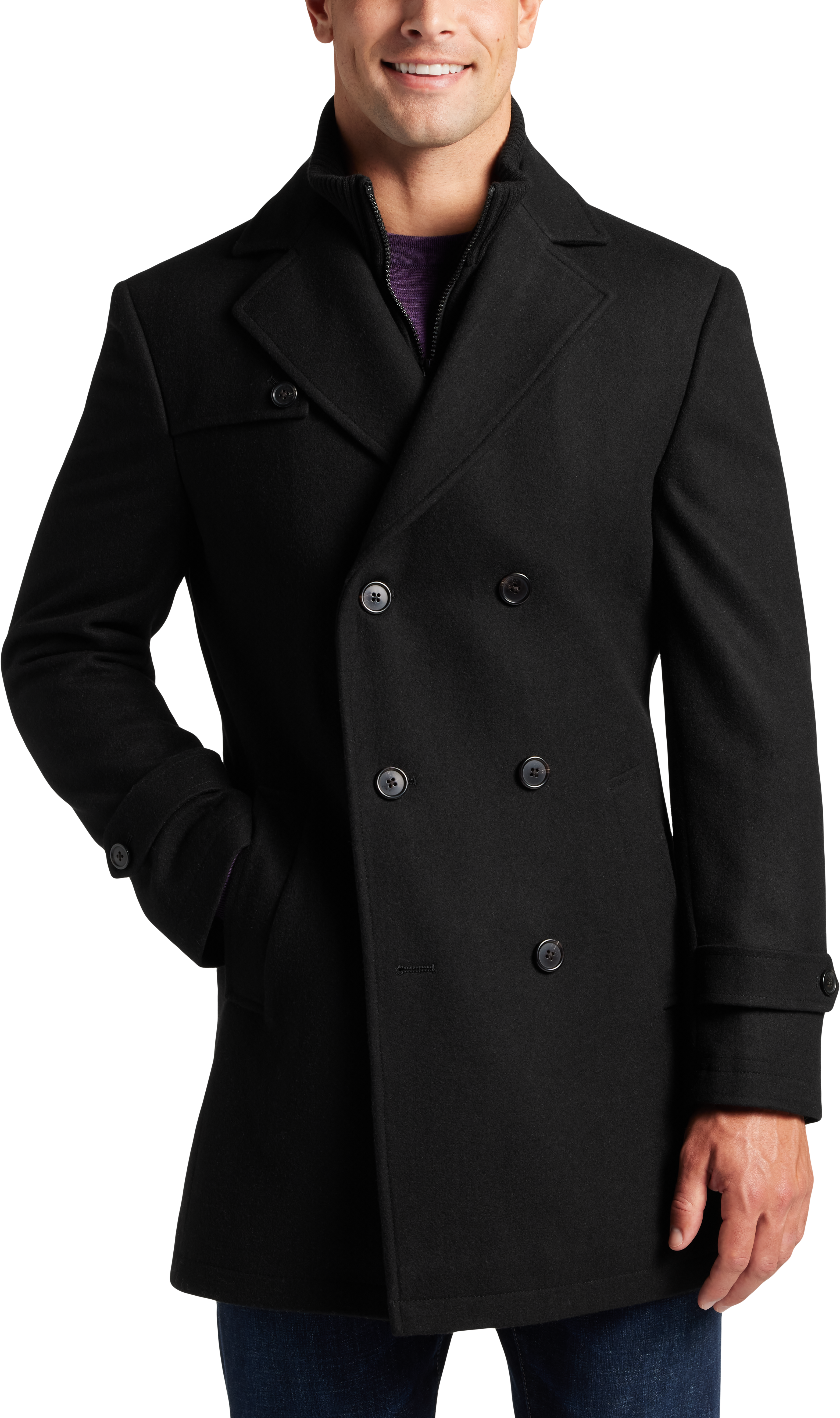 Michael kors black pea hot sale coat