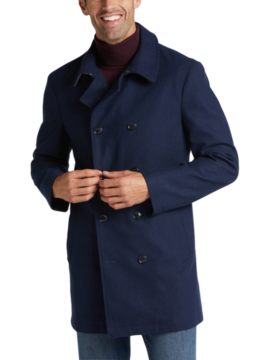 Tommy Hilfiger Modern Fit Peacoat | Men's | Moores Clothing
