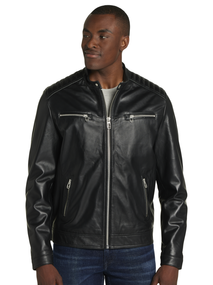 Men's Black Leather Jacket Style