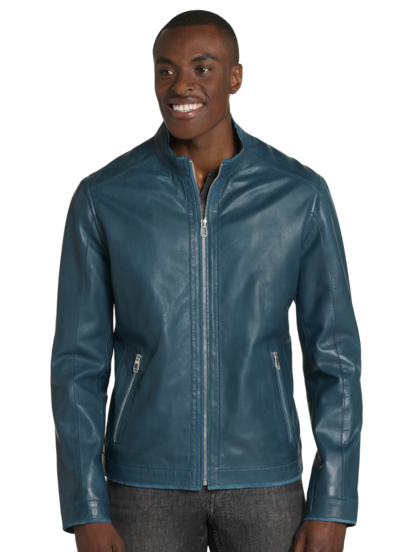 Lambskin leather bomber jacket shop