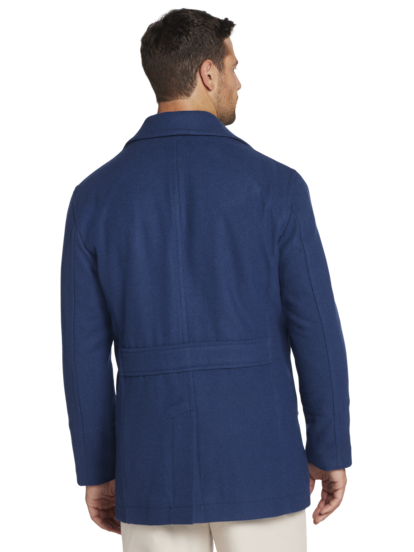 Joseph abboud navy herringbone modern fit peacoat new arrivals