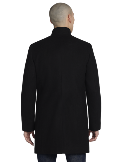 Mens slim fit funnel neck coat online